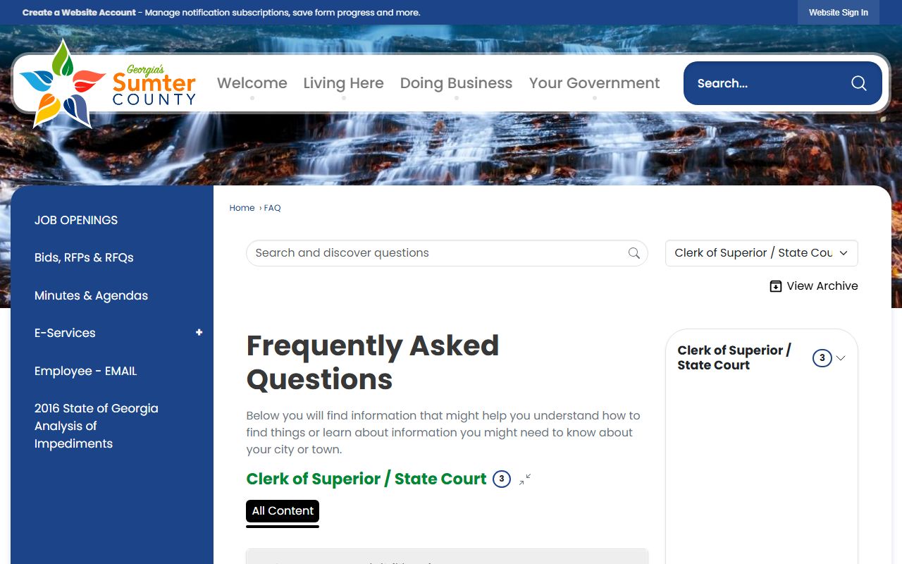 Sumter County Clerk records civil filing fees