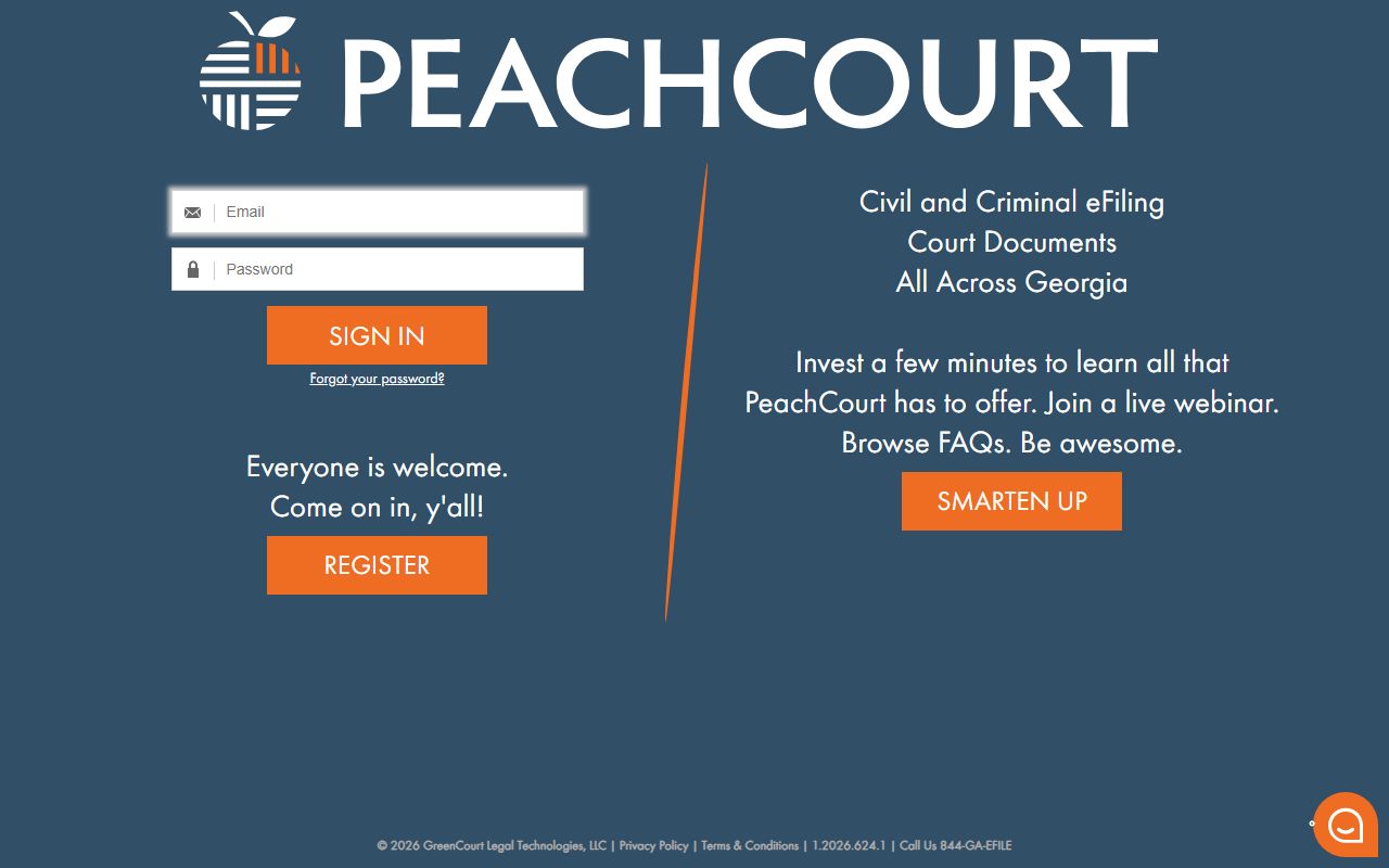 Sumter County court records PeachCourt e-filing portal