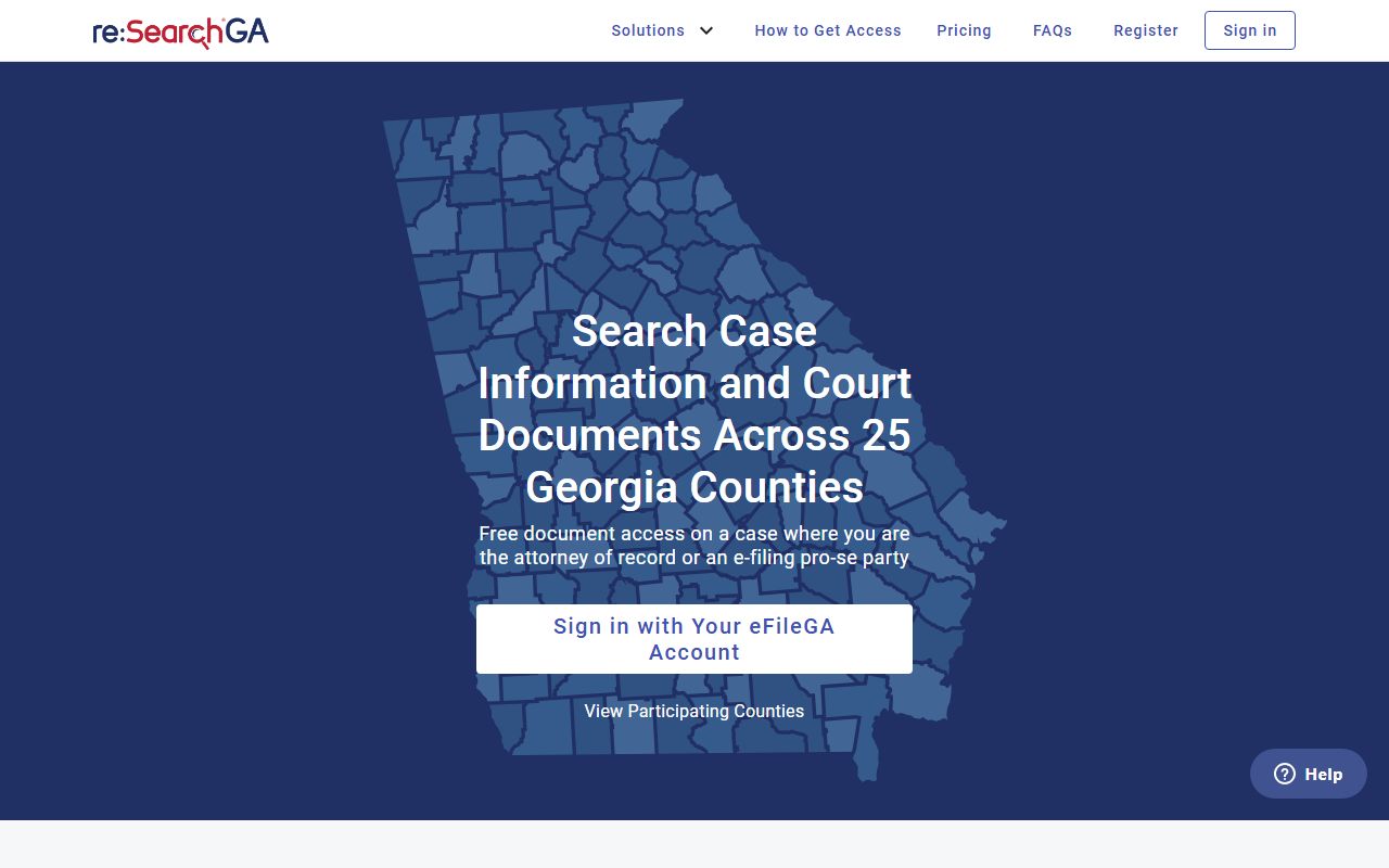 Sumter County court records reSearchGA portal