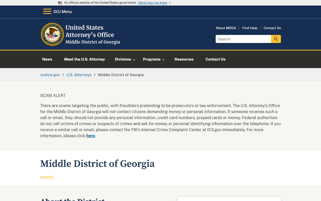 Sumter County Superior Court records U.S. Attorney Middle District of Georgia